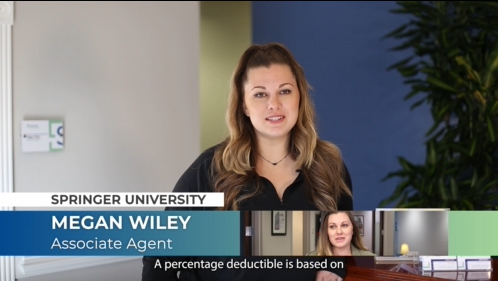 Percentage Deductible insurance lesson video