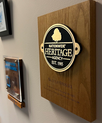Heritage agency plaque