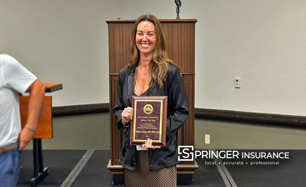 Shannon Springer receives the PIA of VA and DC 2024 Outstanding Commitee Chair of the Year
